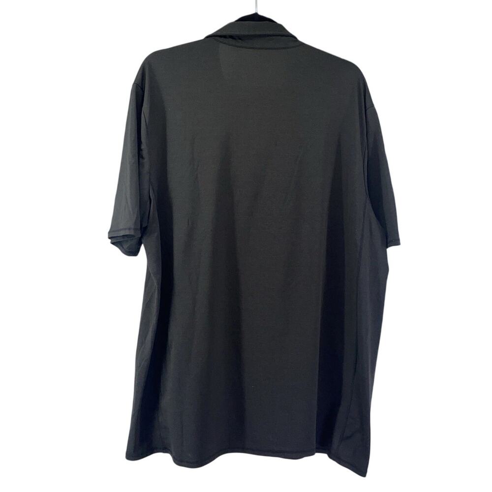 Quince Men Flowknit Breeze Performance Polo Heather Black Sleeved Top XL - Picture 2 of 5